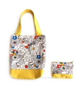 yellow summer tote bag