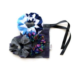 Conjunto de Scrunchies de Cabelo Summer - Chevron, Floral e Swirl