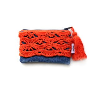 ARIA Wallet - Denim e Laranja