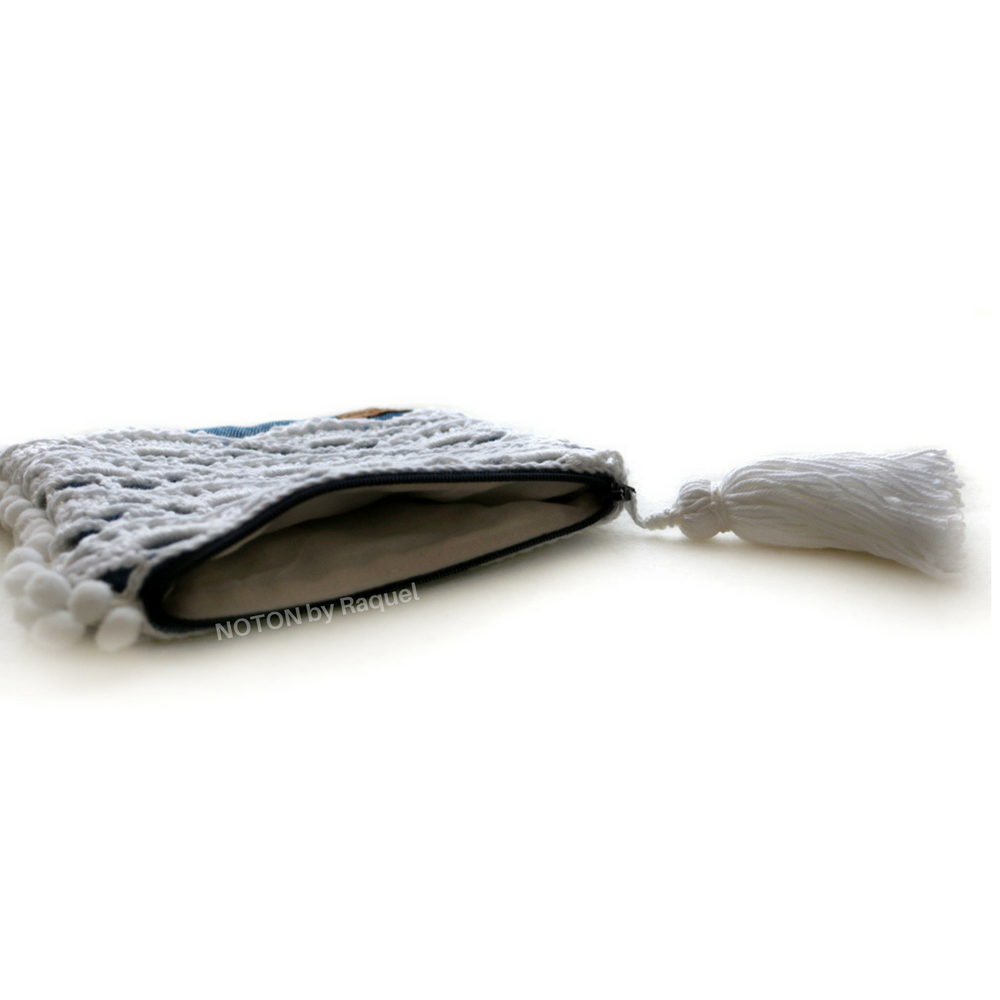 Bolsa Pouch Vora – Denim & White - Image 7