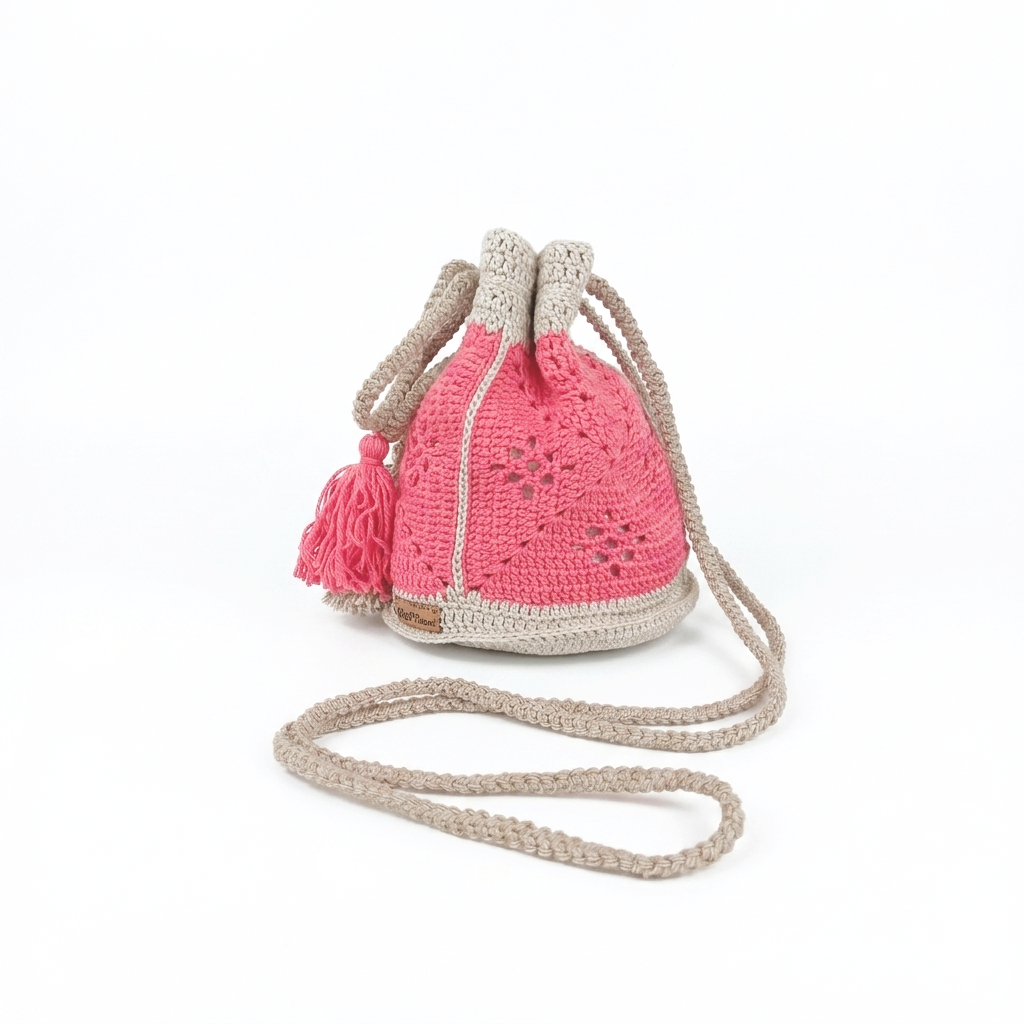 Mala Bucket ALBA — Pink e Bege - Image 5