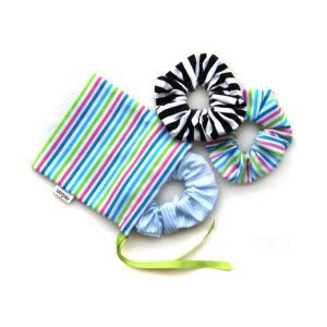 Conjunto de Scrunchies de Cabelo Summer - Riscas Clássicas