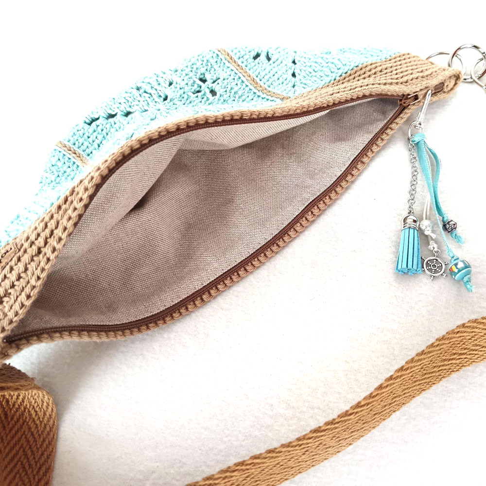 Fanny Pack ALBA — Azul Água e Bege - Image 8