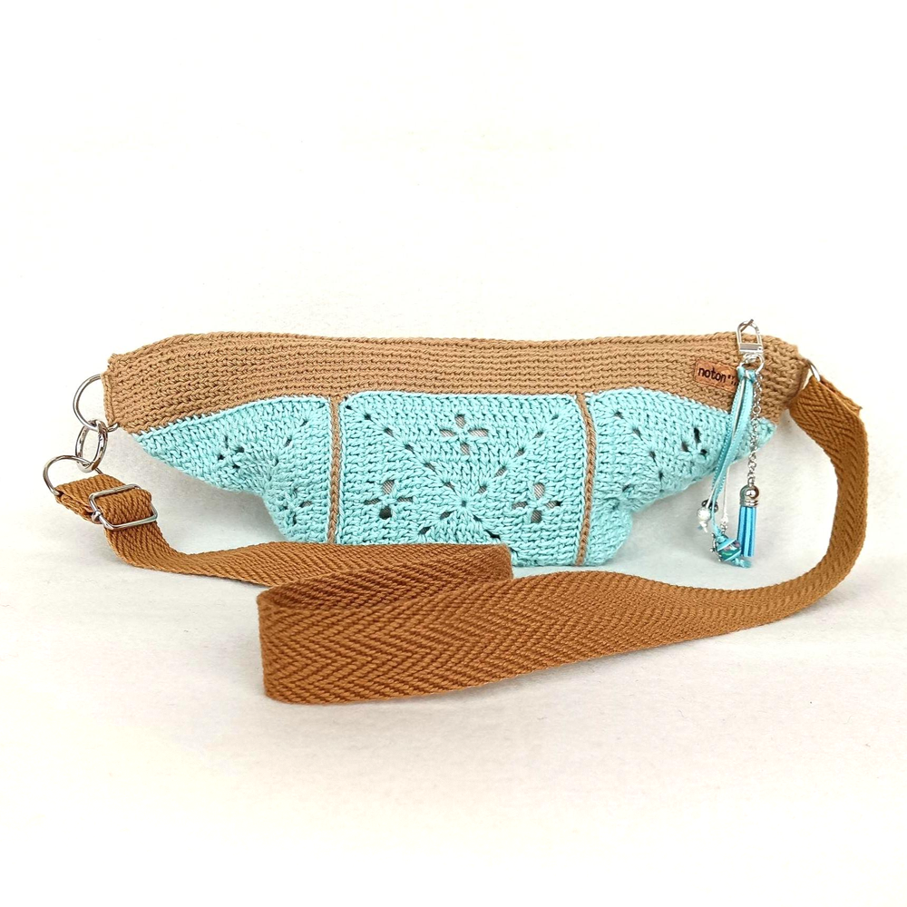 Fanny Pack ALBA — Azul Água e Bege - Image 5