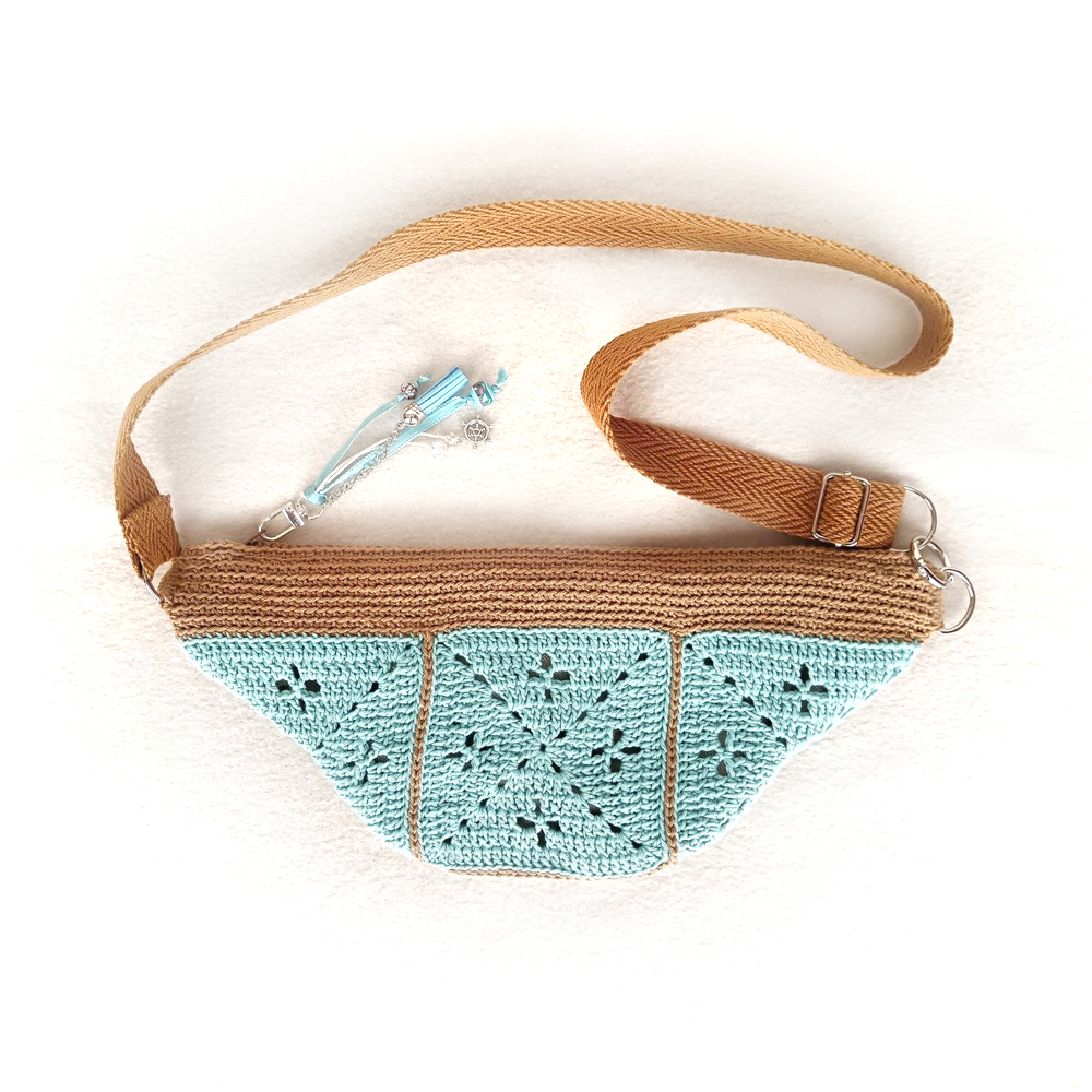 Fanny Pack ALBA — Azul Água e Bege - Image 4
