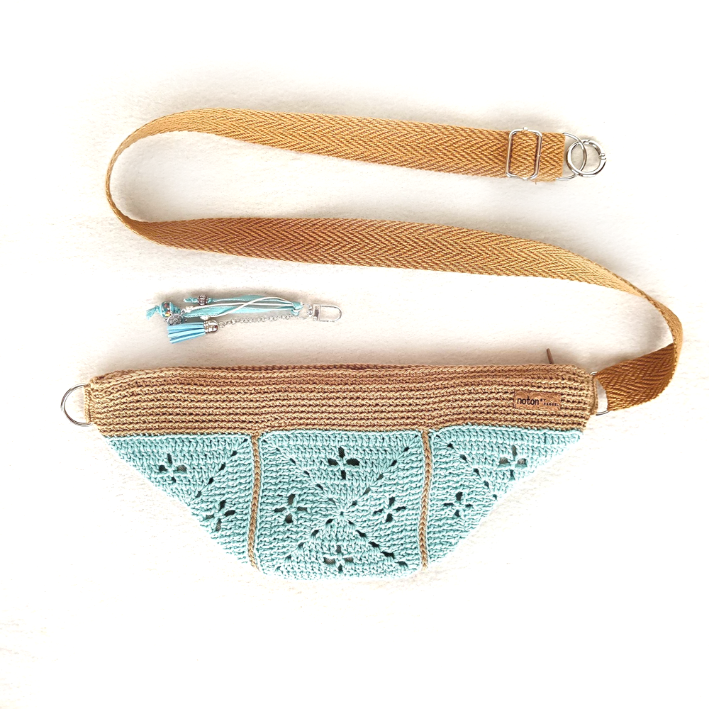 Fanny Pack ALBA — Azul Água e Bege - Image 7