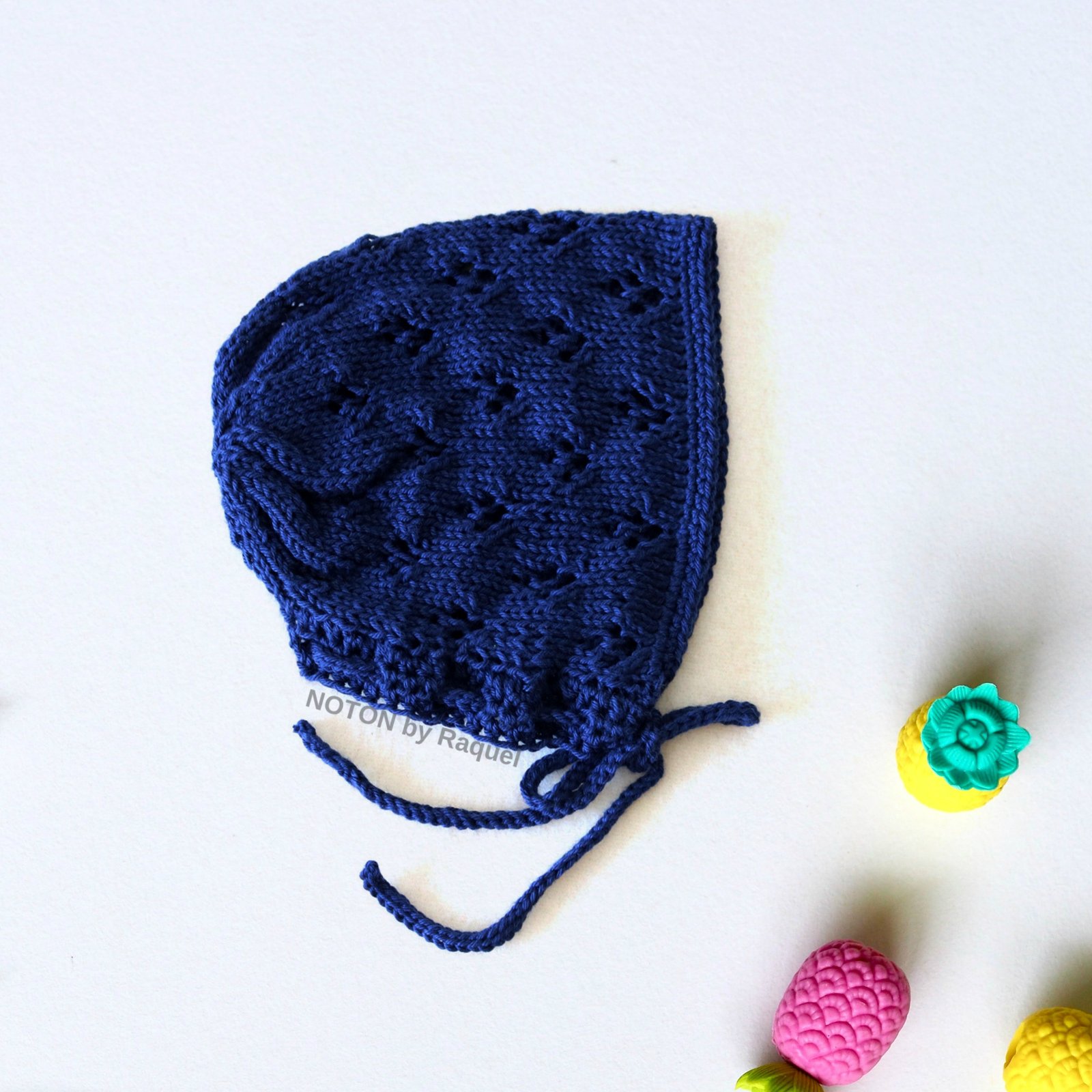 Touca Azul Escuro em Tricot - Image 2