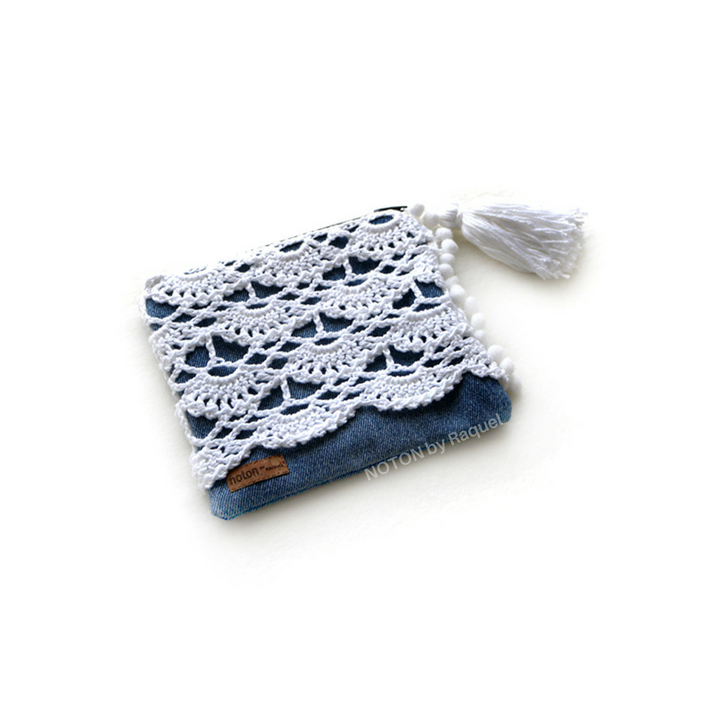 Bolsa Pouch Vora – Denim & White - Image 6