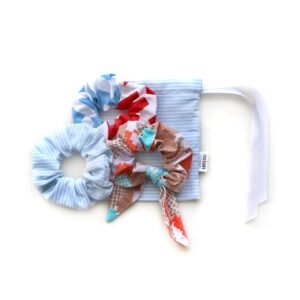 Conjunto de Scrunchies de Cabelo Summer - Tons Claros e Retro