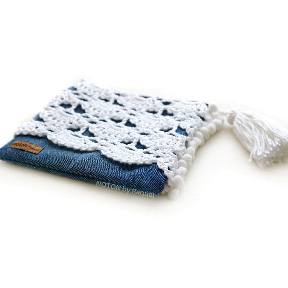 Bolsa Pouch Vora – Denim & White - Image 4
