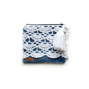 Bolsa Pouch Vora – Denim & White