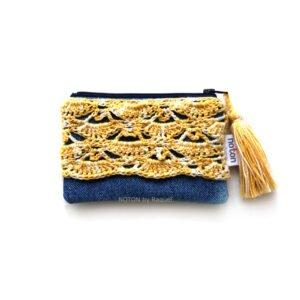 ARIA Wallet - Denim e Amarelo