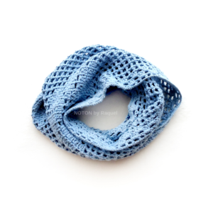 Gola Infinita em Crochet Summer - Céu de Serenidade