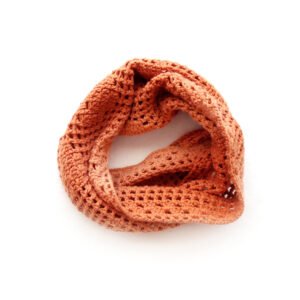 Gola Infinita em Crochet Summer - Mar de Coral