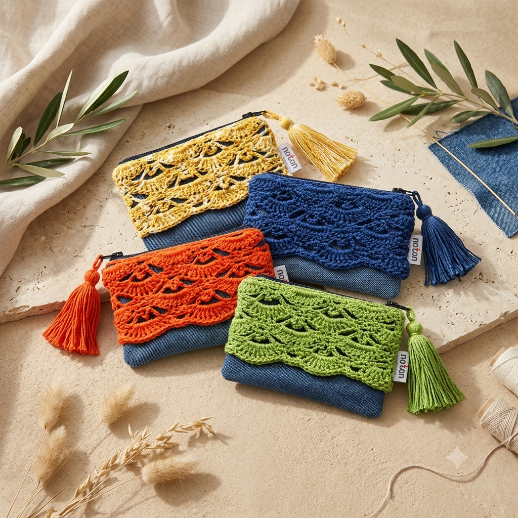 Pouch de ganga e crochet coleção Aria NOTON by Raquel